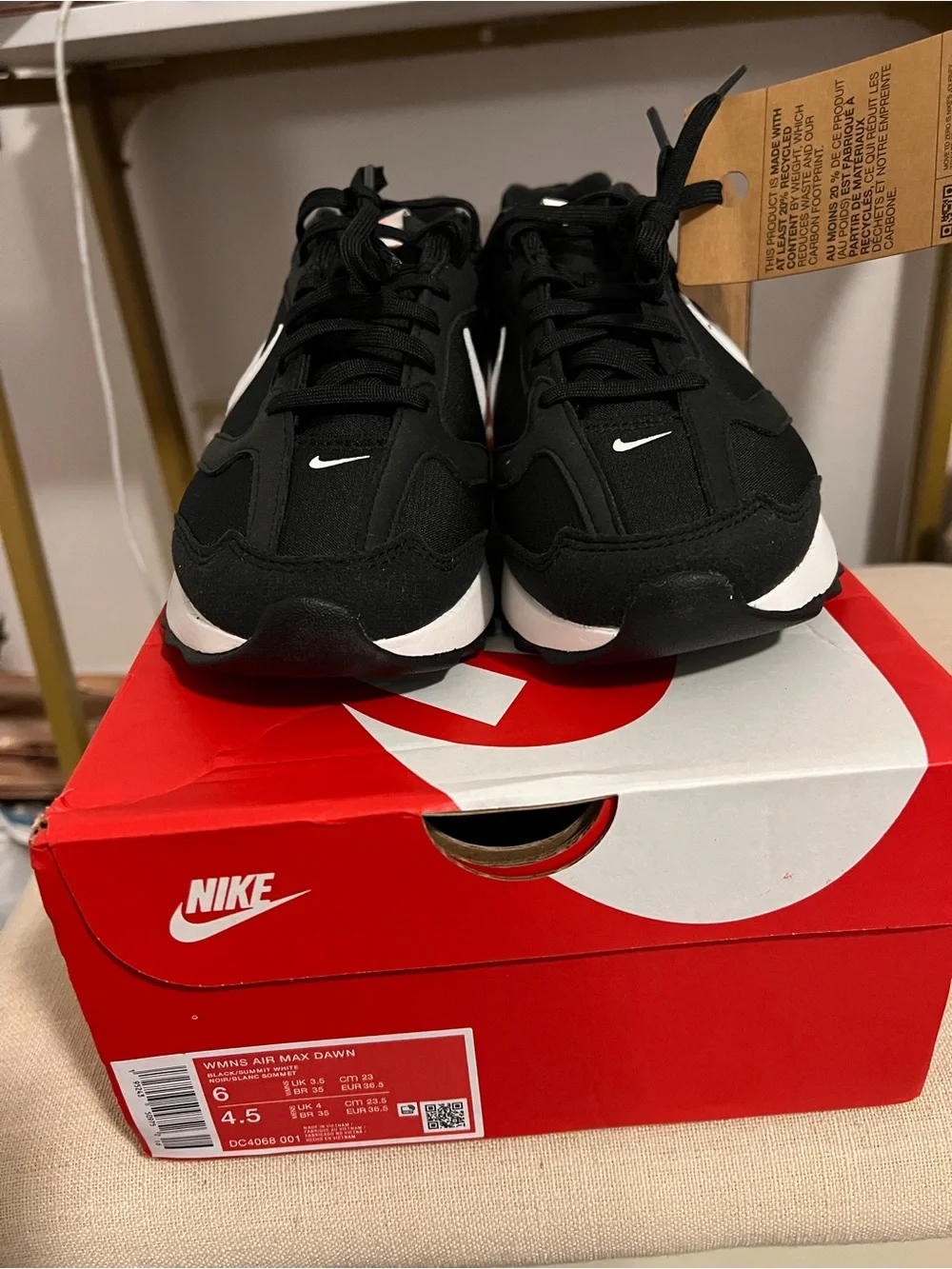 Nike Men’s Black/White Air Max Casual Sneakers